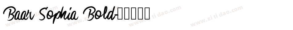 Baar Sophia Bold字体转换